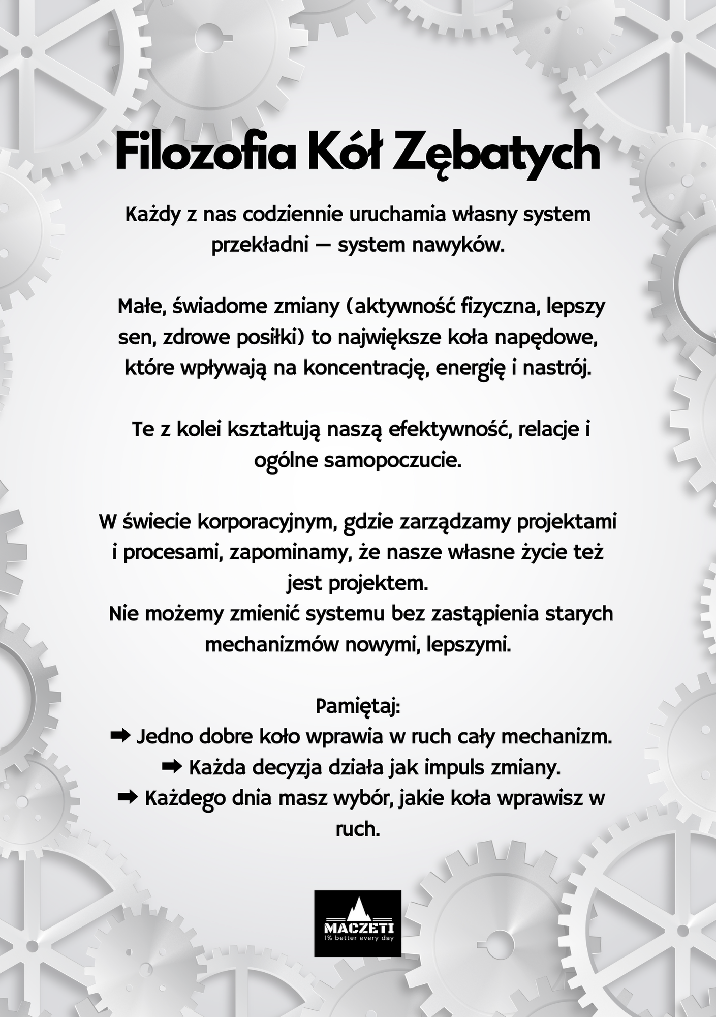 Filozofia Kół Zębatych: Mechanizm Twojej Codzienności w Świecie Korporacyjnym