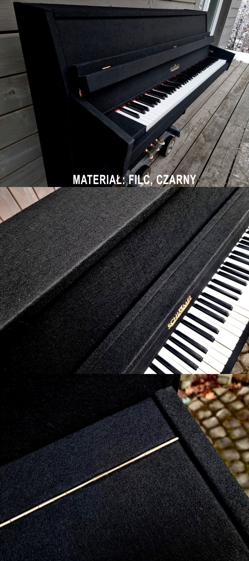 Czy podobają Wam się pianina w obudowie obitej materiałem zamiast lakierowanej? 